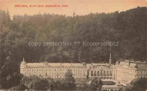 AK / Ansichtskarte  Karlsbad Eger KARLOVY VARY CZ Blick nach dem Grand Hotel Pupp