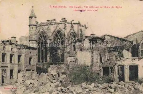 AK / Ansichtskarte  Etain VERDUN 55 Meuse Ses Ruines Vue exterieure du Choeur de l'Eglise