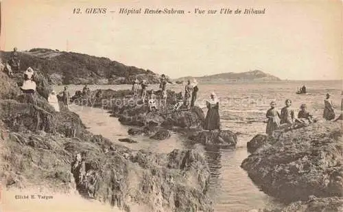 AK / Ansichtskarte  Giens Hyeres TOULON 83 Var Hopital Renee Sabran Vue sur l'Ile de Ribaud