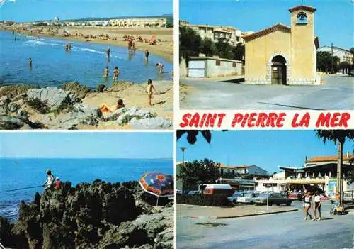 AK / Ansichtskarte  Saint Pierre la Mer La plage la ville Rocher Lavallière