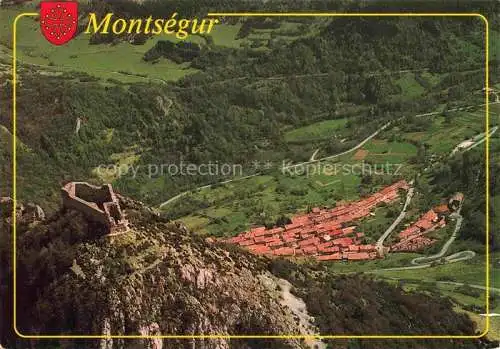 AK / Ansichtskarte  Montsegur Château vue aérienne