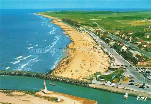 AK / Ansichtskarte  Courseulles-sur-Mer 14 Calvados Vue générale aérienne du front de mer