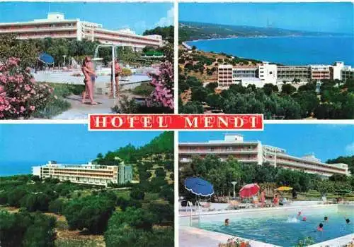 AK / Ansichtskarte  Halkidiki Chalkidiki Greece Hotel Mendi Swimming Pool Kuestenpanorama