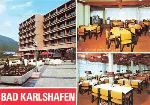 AK / Ansichtskarte  Bad Karlshafen Weserklinik Terrasse Restaurant