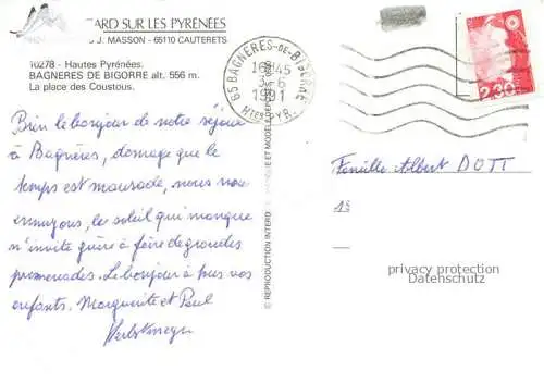 AK / Ansichtskarte  Bagneres-de-Bigorre 65 Hautes-Pyrenees Place des Coustous