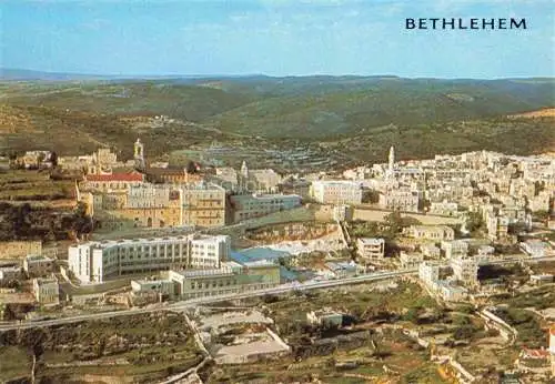 AK / Ansichtskarte  Bethlehem  Yerushalayim Israel To the left Church of Nativity aerial view