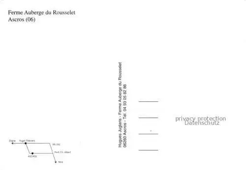 AK / Ansichtskarte  Ascros Vue générale Ferme Auberge du Rousselet