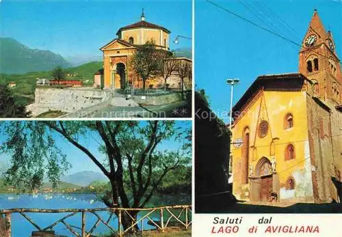 AK / Ansichtskarte  Avigliana Laghi Piemonte IT Uferpartie am See Kirche