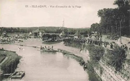 AK / Ansichtskarte  Isle-Adam Pontoise 95 Val-d Oise Vue d'ensemble de la Plage