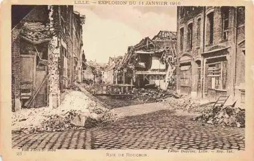 AK / Ansichtskarte  LILLE 59 Nord Explosion du 11 Janvier 1916 Rue de Rouchin