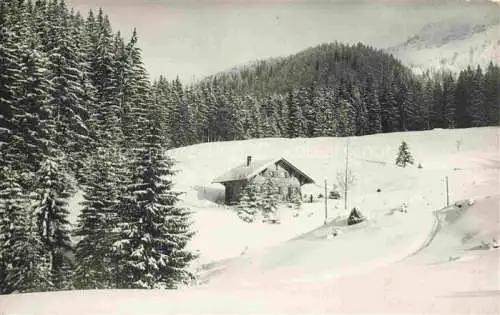 AK / Ansichtskarte  Stampf Naturfreundehaus Uetendorf BE Winter Panorama