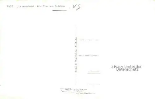 AK / Ansichtskarte  Graechen Visp VS Lebensabend Alte Frau aus Graechen