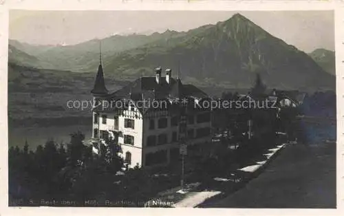 AK / Ansichtskarte  Beatenberg Thunersee BE Hotel Beatrice mit Niesen