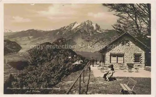 AK / Ansichtskarte  Buergenstock Vierwaldstaettersee NW Blick von der Hammetschwand auf Pilatus