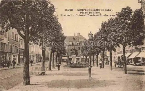 AK / Ansichtskarte  Montbeliard 25 Doubs Place Denfert Statue du Colonel Denfert Rochereau