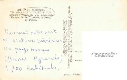AK / Ansichtskarte  SAINT-JEAN-DE-LUZ Bayonne 64 Pyrenees-Atlantiques Ensemble de Ciboure le Port la Plage Vue aerienne