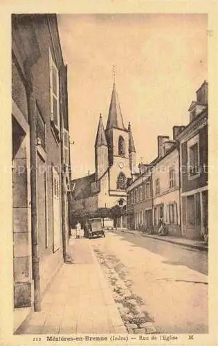 AK / Ansichtskarte  Mezieres-en-Brenne Blanc 36 Indre Rue de l'Eglise