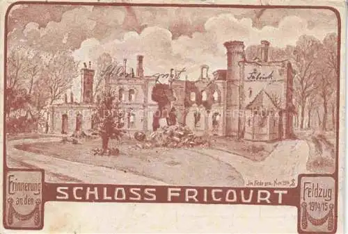 AK / Ansichtskarte  Fricourt Peronne 80 Somme Schloss Fricourt