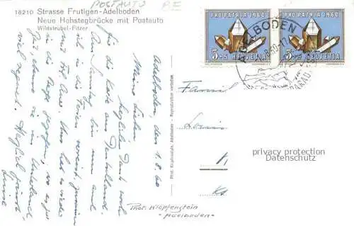 AK / Ansichtskarte  Postbus Postauto Omnibus Frutigen Adelboden Schweiz