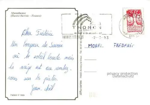 AK / Ansichtskarte  Abondance Thonon-les-Bains 74 Haute-Savoie Winterpanorama Wintersport Alpen