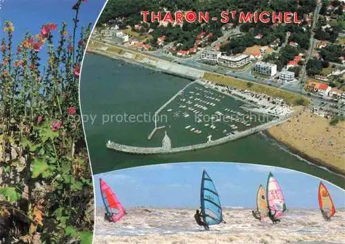 AK / Ansichtskarte  Tharon-Plage 44 Loire-Atlantique Port de Comberge vue aérienne Pflanzen Windsurfen