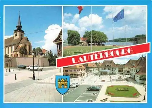 AK / Ansichtskarte  Lauterbourg Lauterburg Elsass 67 Bas-Rhin Eglise le Rhin Place de la République