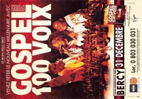 AK / Ansichtskarte  Bercy PARIS 75 Gospel 100 Voix