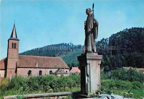 AK / Ansichtskarte  Sturzelbronn Eglise et Statue St. Bernard Monument