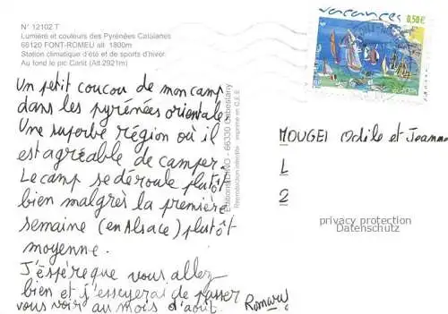 AK / Ansichtskarte  Font-Romeu-Odeillo-Via 66 Pyrenees-Orientales Vue aérienne et au fond le Pic Carlit