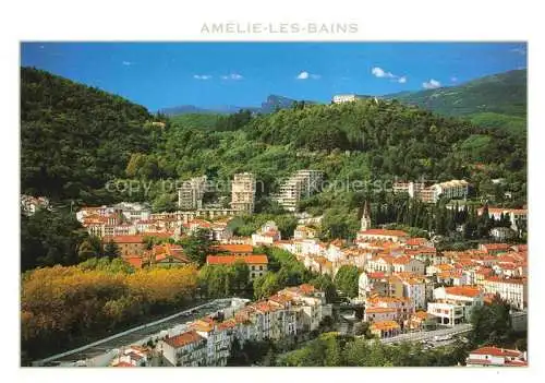 AK / Ansichtskarte  Amelie-les-Bains-Palalda 66 Pyrenees-Orientales Station thermale et climatique du Vallespir Fort d'Amélie vue aérienne