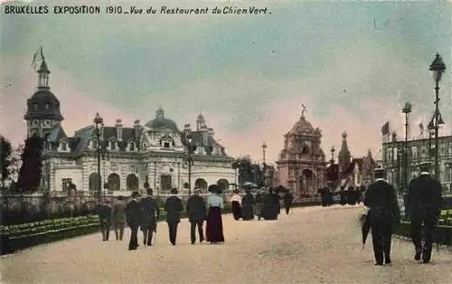 AK / Ansichtskarte  Exposition Bruxelles 1910 Vue du Restaurant du Chien Vert.