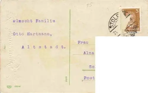 AK / Ansichtskarte  Verlag EAS Nr. 1094 Neu Jahr Kind Schlitten Glueckwunsch 