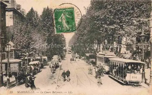 AK / Ansichtskarte  Strassenbahn Tramway-- Marseille Cours Belsunce