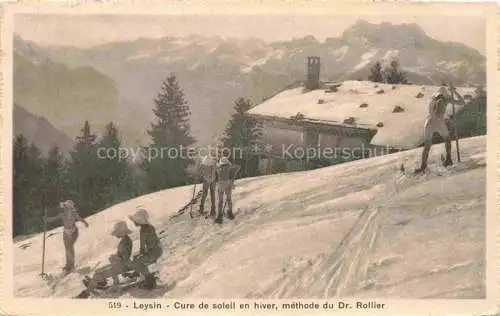 AK / Ansichtskarte  Leysin VD Cure de soleil en hiver methode du Dr Rollier