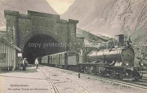 AK / Ansichtskarte  Gotthardbahn Eisenbahn Leventina TI Grosser Tunnel bei Goeschenen