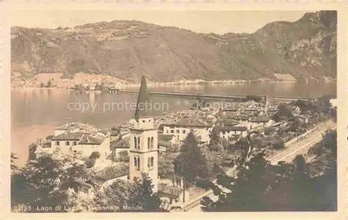 AK / Ansichtskarte  Bissone Lago di Lugano TI Panorama e Melide