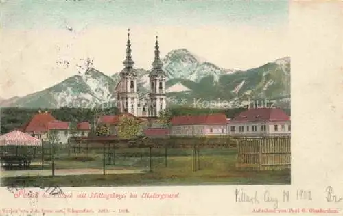 AK / Ansichtskarte  Perau VILLACH Kaernten AT Ansicht mit Kirche mit Mittagskogel im Hintergrund