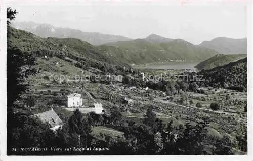 AK / Ansichtskarte  Novaggio Lugano TI Vista sul Lago di Lugano