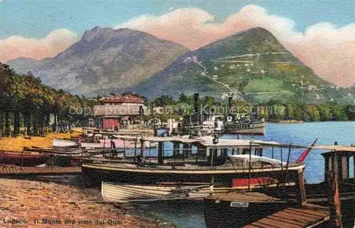 AK / Ansichtskarte  LUGANO Lago di Lugano TI Il Monte Bre visto dal Quai