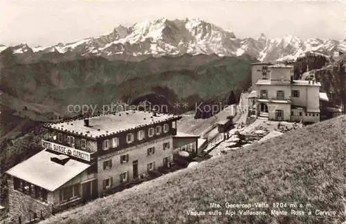 AK / Ansichtskarte  Monte-Generoso 1704m Lugano TI Veduta sulle Alpi Vallesane Monte Rosa e Carvino