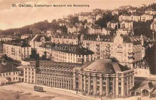 AK / Ansichtskarte  St Gallen SANKT GALLEN SG Zukuenftiger Bahnhof mit Rosenberg