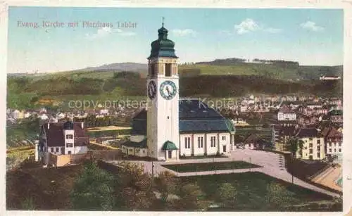 AK / Ansichtskarte  St Gallen SANKT GALLEN SG Ev Kirche mit Pfarrhaus Tablat