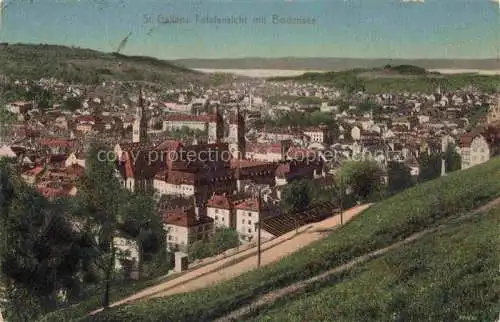 AK / Ansichtskarte  St Gallen SANKT GALLEN SG Panorama mit Bodenseeblick