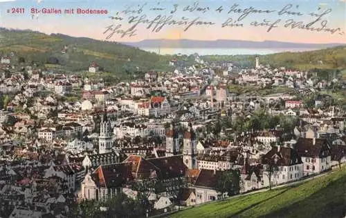 AK / Ansichtskarte  St Gallen SANKT GALLEN SG mit Bodenseeblick