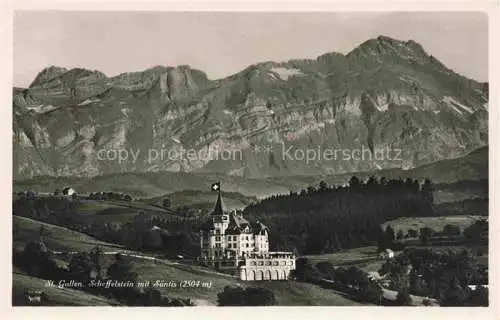 AK / Ansichtskarte  St Gallen SANKT GALLEN SG mit Scheffelstein und Saentis