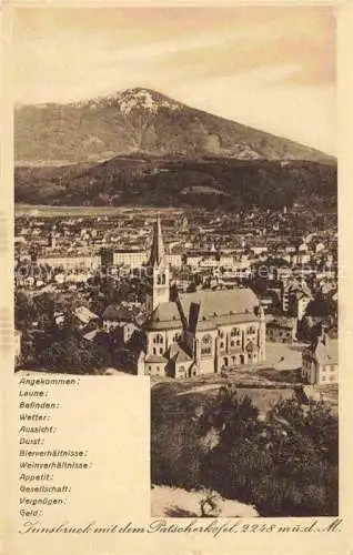 AK / Ansichtskarte  INNSBRUCK Tirol AT Stadtpanorama Blick gegen Patscherkofel Tuxer Alpen