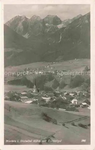 AK / Ansichtskarte  Mieders Stubaital Tirol AT Panorama Blick gegen Kalkkoegel Stubaier Alpen