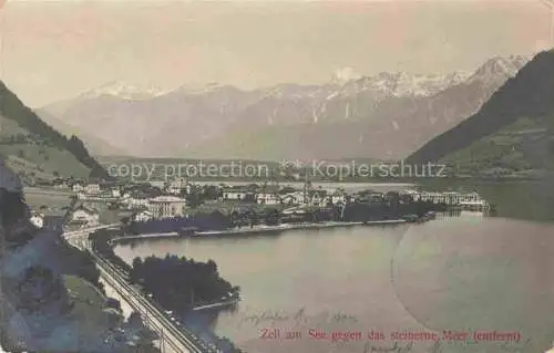 AK / Ansichtskarte  Zell See AT Panorama Blick gegen das Steinerne Meer