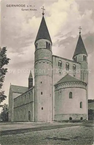 AK / Ansichtskarte  Gernrode Harz Cyriaki-Kirche