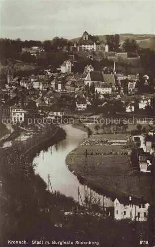 AK / Ansichtskarte  Kronach Oberfranken Stadt mit Burgfeste Rosenberg